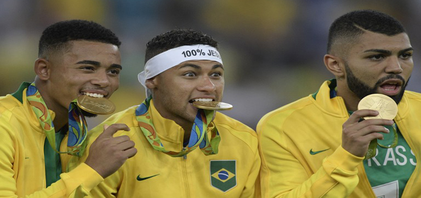 تتويج البرازيل بذهبيةالأولمبياد فى كرة القدم