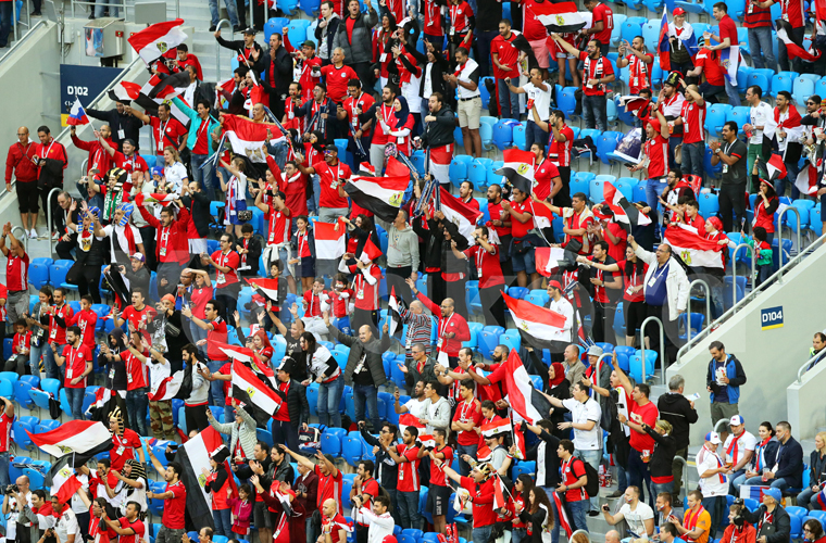 جماهير منتخب مصر أمام روسيا