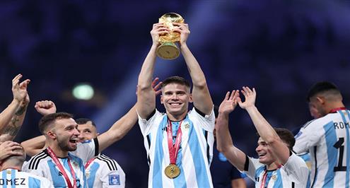 تتويج واحتفال منتخب الأرجنتين بكأس العالم 2022