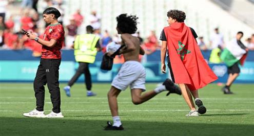 شغب الجماهير المغربية في مباراة الأرجنتين في أولمبياد باريس