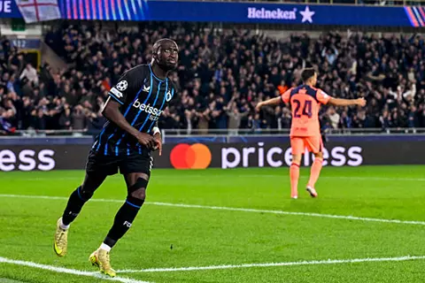 لقطات من مباراة كلوب بروج وبرشلونة