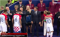 منتخب كرواتيا يتسلم ميداليات المركز الثاني