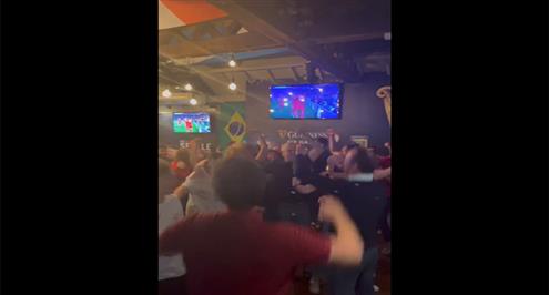 احتفال جنوني من جماهير ويلز بعد هدف جاريث بيل أمام أمريكا