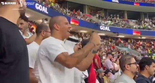 محمد زيدان يحتفل بهدف التعادل لمنتخب ألمانيا أمام إسبانيا