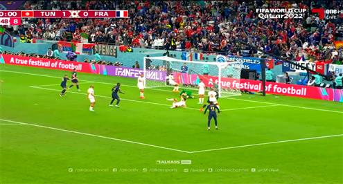 هدف جريزمان الملغي أمام تونس