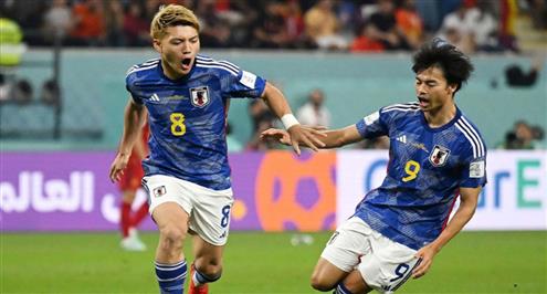 هدف اليابان الأول أمام إسبانيا ( ريتسو دوان )
