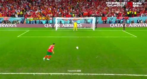  ركلة الترجيح الحاسمة للمغرب أمام إسبانيا "أشرف حكيمي" 