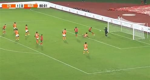 هدف المغرب الأول أمام كوت ديفوار (أيوب الكعبي)