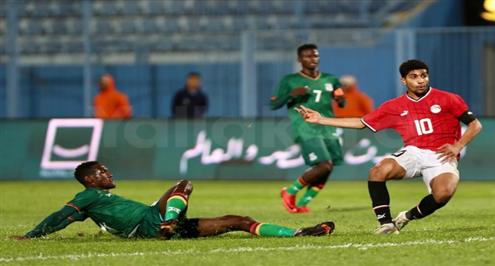 هدف منتخب مصر الأولمبي أمام زامبيا (إبراهيم عادل)