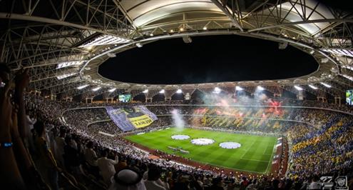 تيفو رائع من جماهير الاتحاد أمام النصر