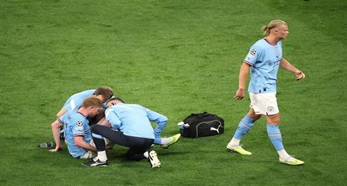 إصابة كيفين دي بروين أمام إنتر في نهائي دوري أبطال أوروبا
