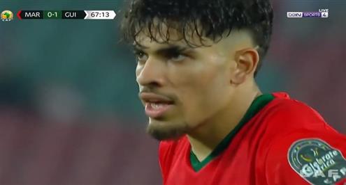 هدف منتخب المغرب الأول أمام غينيا (الزلزولي)