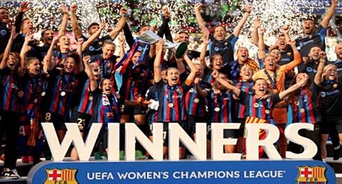 تتويج سيدات برشلونة ببطولة دوري أبطال أوروبا 2022-23