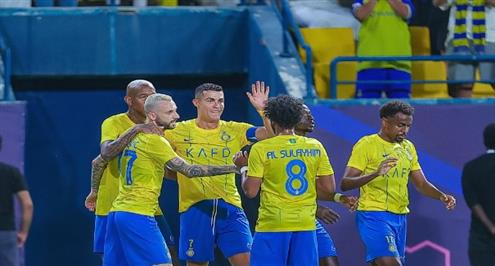 فرحة لاعبي النصر السعودي بالتأهل لدور المجموعات بدوري أبطال اسيا