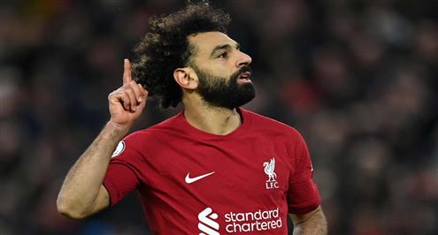 10 مساهمات تهديفية لصلاح في 10 مباريات متتالية بالدوري الإنجليزي 