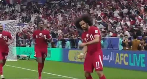 هدف قطر الأول أمام لبنان