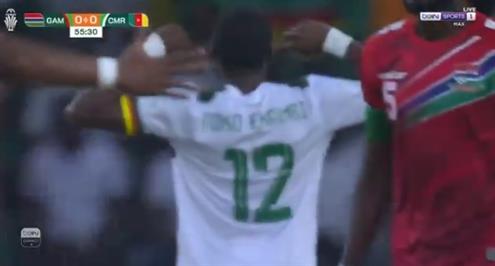 هدف الكاميرون الأول أمام جامبيا (إكامبي)