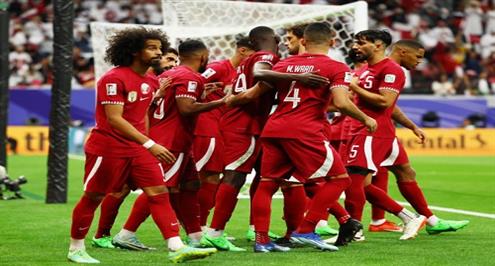 أهداف مباراة قطر وفلسطين 