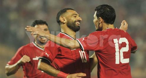 هدف منتخب مصر الثاني.. حمدي يصنع وصلاح يسجل أمام موريتانيا