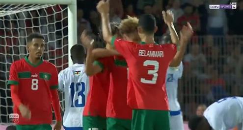 هدف المغرب الأول أمام جمهورية إفريقيا الوسطى (بن صغير)