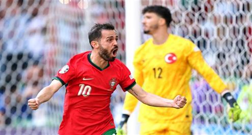 هدف البرتغال الأول أمام تركيا