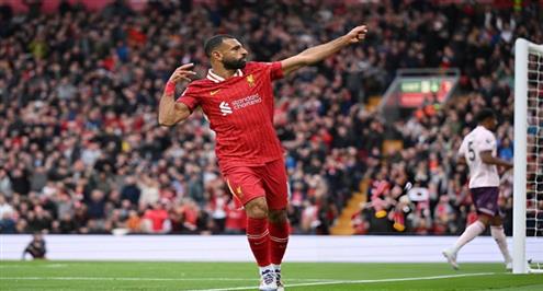 هدف ضمن ملخص لمسات محمد صلاح في مباراة ليفربول ضد برينتفورد