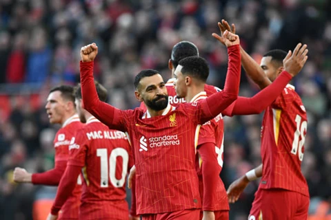 محمد صلاح يسجل هدف ليفربول الثاني أمام إبسويتش