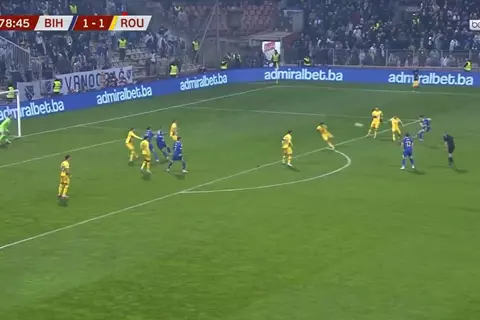 هدف البوسنة والهرسك الثاني أمام رومانيا (باجراكتاريفيتش)