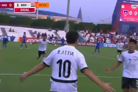 هدف منتخب مصر الأول أمام هايتي (بلال عطية)