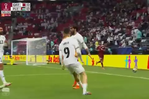 هدف فلسطين أمام قطر 