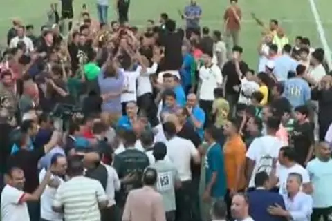 فرحة كهربا الإسماعيلية بصعوده للدوري الممتاز