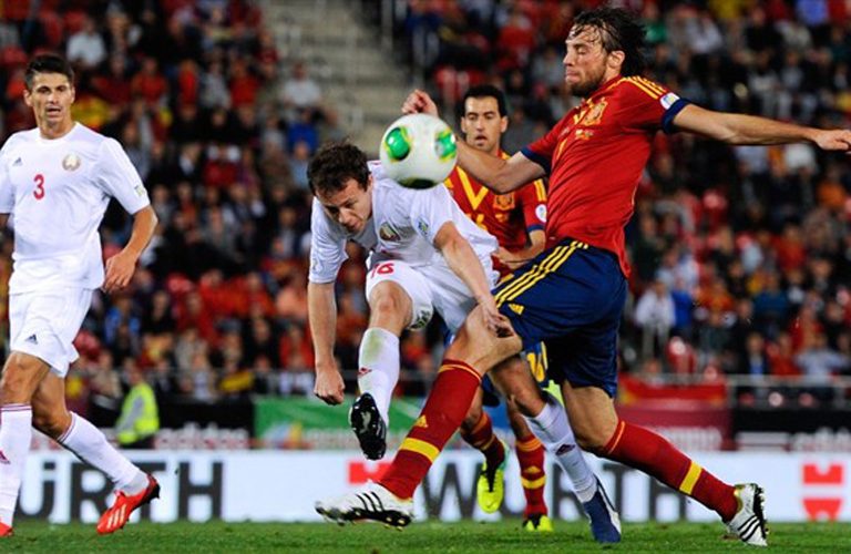 مباراة اسبانيا وروسيا البيضاء