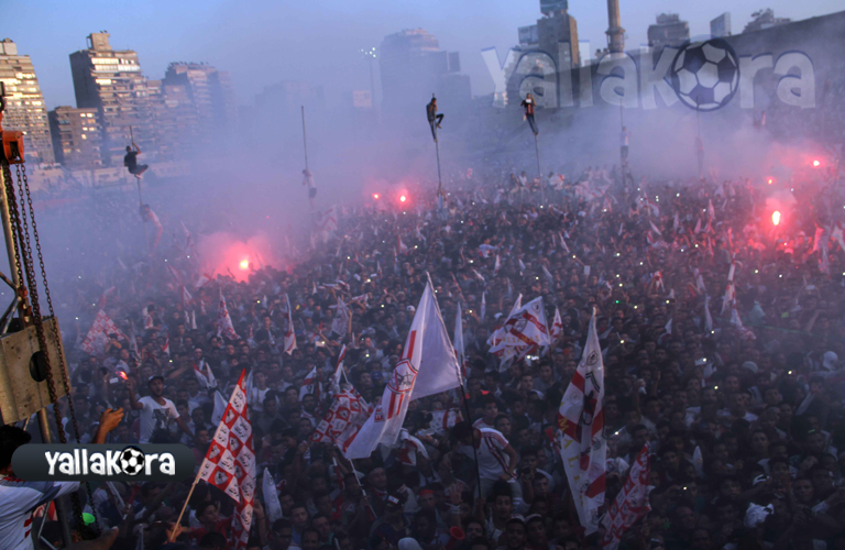 إحتفال جمهور الزمالك بالدوري بحضور النجوم