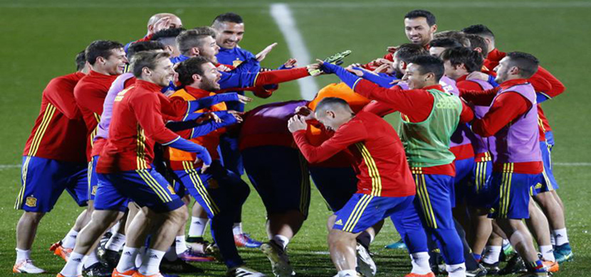 استعدادات منتخب اسبانيا لمواجهة مقدونيا