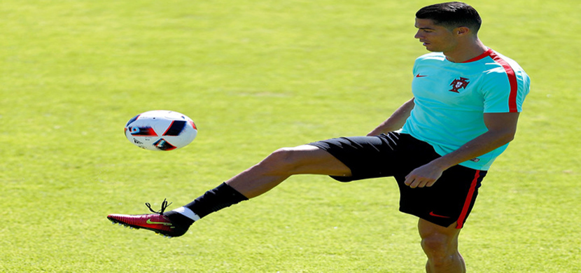 استعدادات رونالدو للقاء فرنسا فى نهائي اليورو