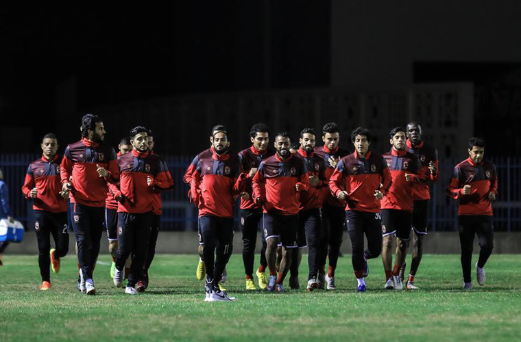 مران الأهلي في تونس استعدادا للترجي