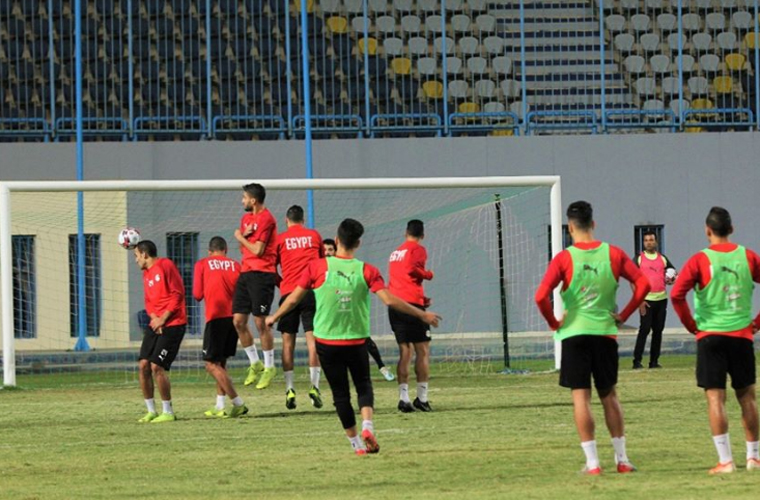 مران لاعبي منتخب مصر الأولمبي استعدادا للكاميرون