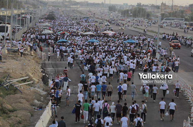 توافد جماهير الزمالك على ملعب برج العرب
