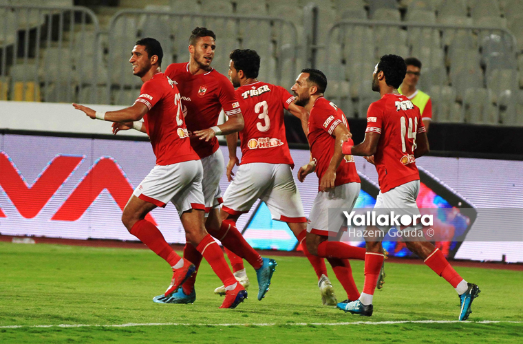 احتفال معلول بعد تسجيله أمام الزمالك