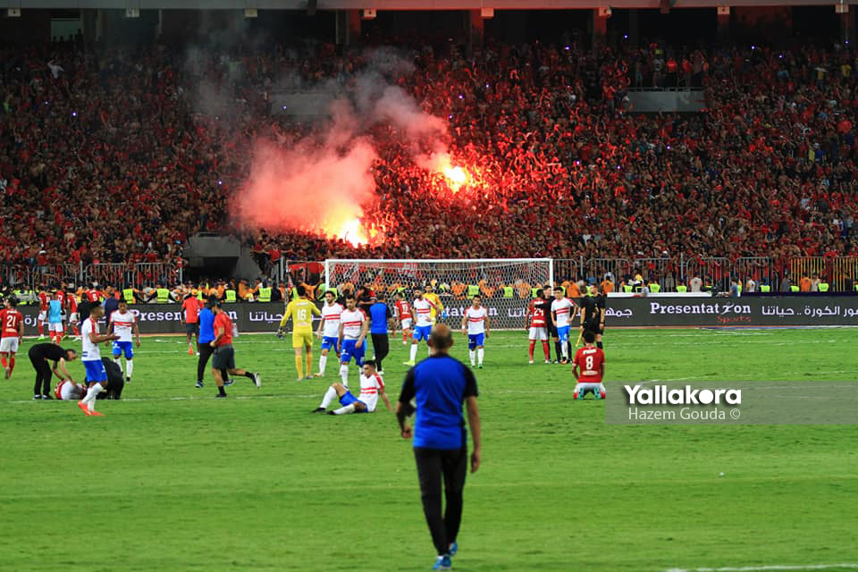 حزن لاعبي الزمالك بعد خسارة السوبر