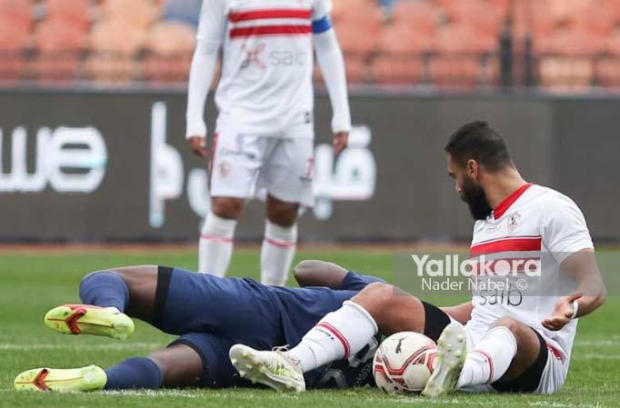 لقطات من مباراة الزمالك وإنبي