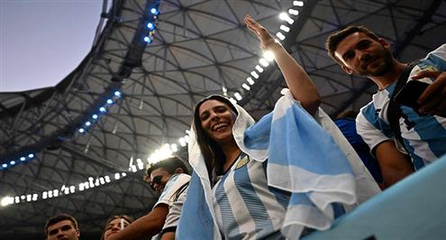 أجواء جماهير الأرجنتين وفرنسا في نهائي كأس العالم