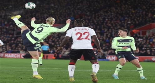 لقطات من مباراة ساوثامبتون وماشستر سيتي 