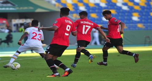 احتفال محمد شحاتة ضمن أبرز لقطات مباراة منتخب مصر الأولمبي وغينيا 