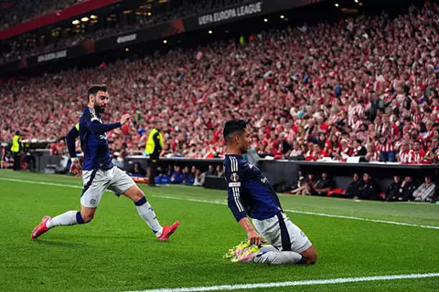 لقطات من مباراة أتلتيك بلباو ومانشستر يونايتد