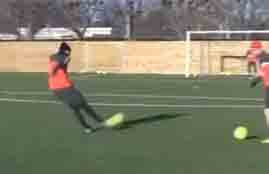 ابراهيموفيتش في تدريب باريس سان جرمان 