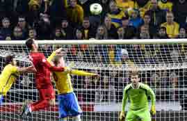 أهداف لقاء السويد والبرتغال