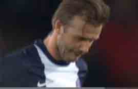 بيكهام يبكي في لحظة وداعه كرة القدم