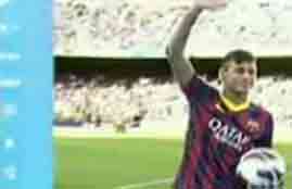برشلونة يقدم نيمار في ملعب كامب نو 