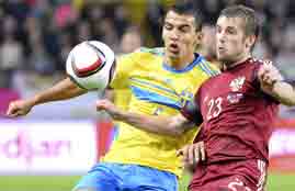 هدفا مباراة السويد وروسيا